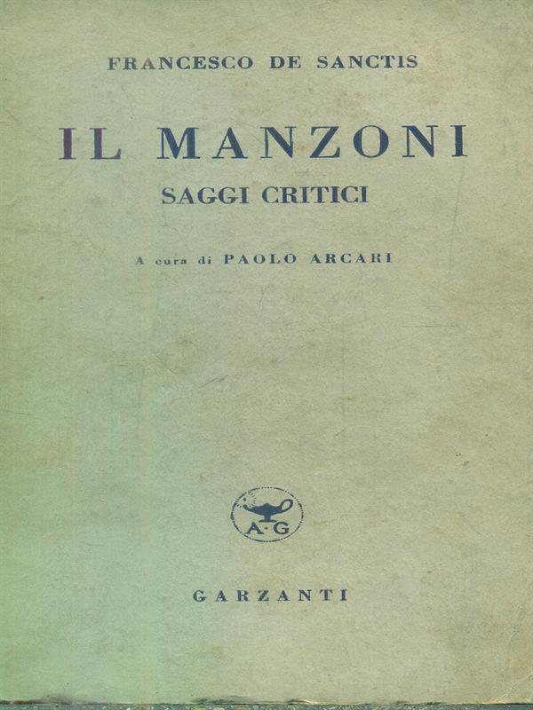 Il Manzoni saggi critici