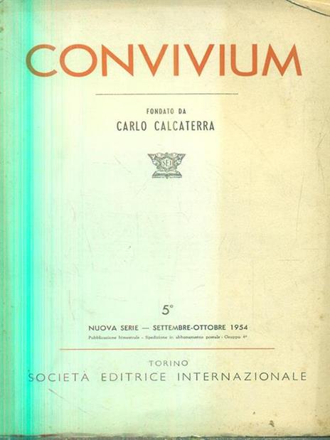 Convivium nuova serie 5 - settembre-ottobre 1954 - copertina