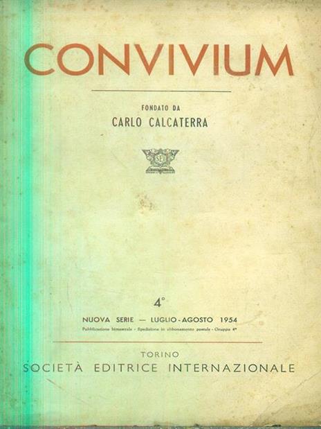 Convivium nuova serie 4 - Luglio-agosto 1954 - copertina
