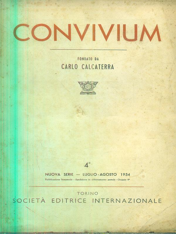 Convivium nuova serie 4 - Luglio-agosto 1954