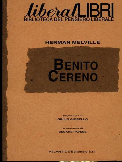 Benito Cereno - Herman Melville - copertina