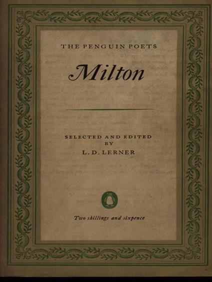 Milton - L.D. Lerner - copertina