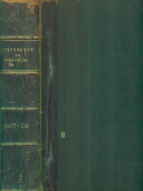 Conferenze e Prolusioni 1907 09 - copertina