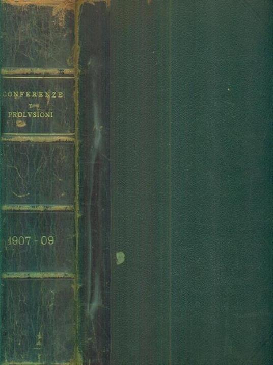Conferenze e Prolusioni 1907 09 - copertina