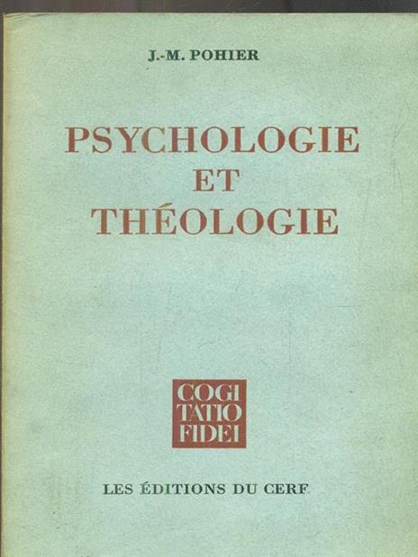 Psychologie et theologie - copertina