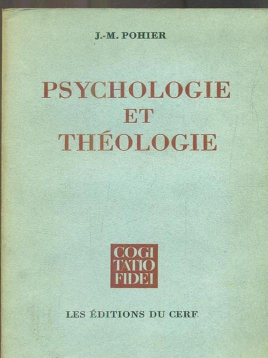 Psychologie et theologie - copertina