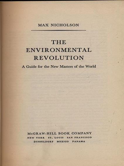 The environmental revolution - Ma Nicholson - copertina