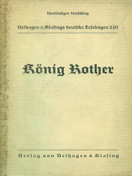 Konig Rother - Gustav Legerlotz - copertina
