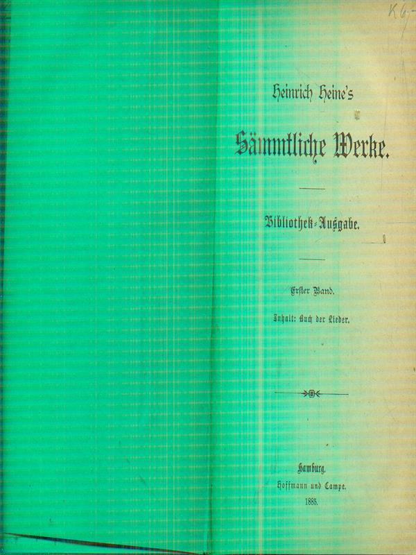 Heinrich Heinés Sammtliche Werke erster band