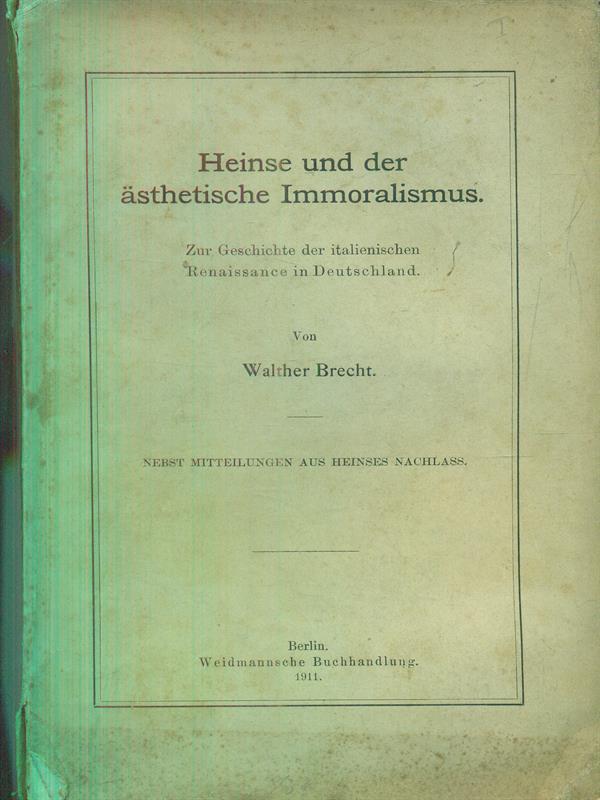 Heinse Und Der Asthetische Immoralismus