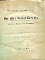 Origines Europaeae Die alten Volker Europas