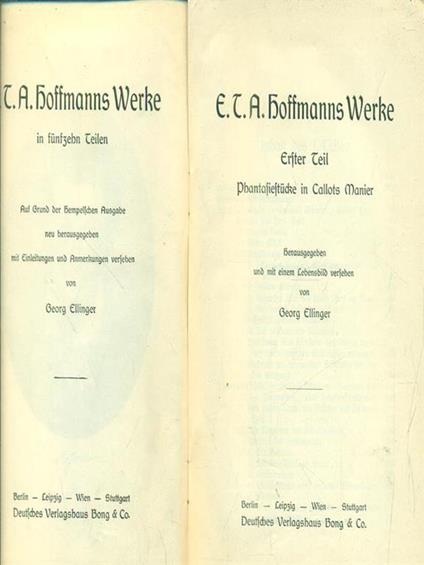 E.T.A. Hoffmanns Werke 1-2 - copertina