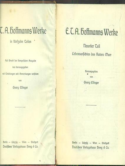 E.T.A. Hoffmanns Werke 9-11 - copertina