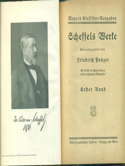 Scheffels Werke erster band - Panzer Friedrich - copertina