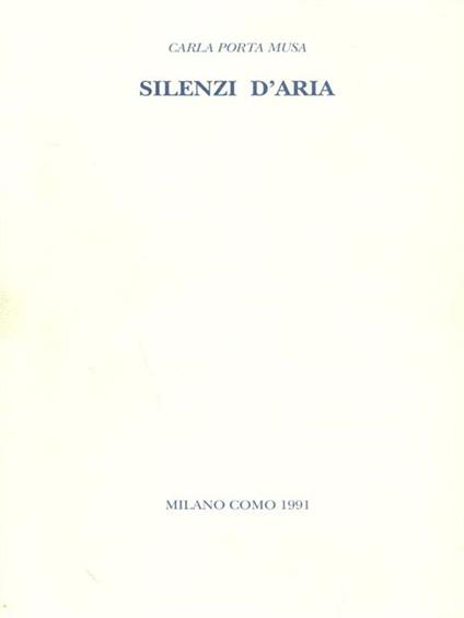 Silenzi d'aria - copertina