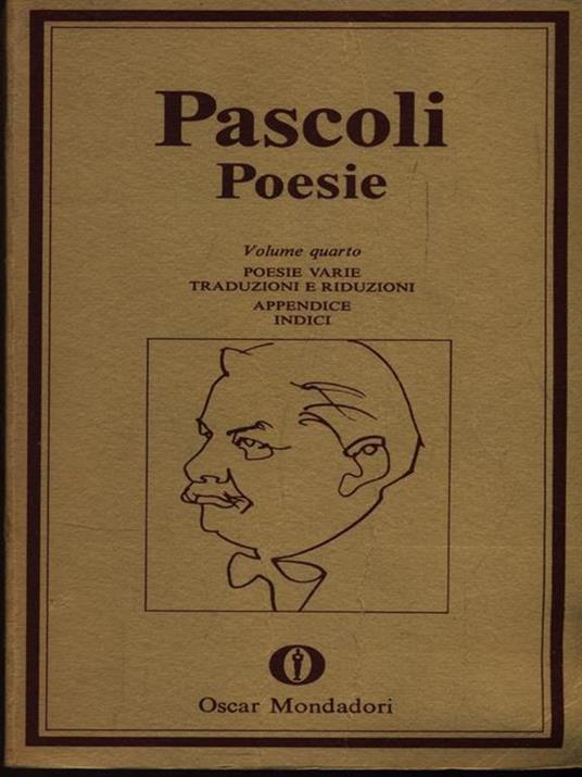 Poesie. Volume 4 - Giovanni Pascoli - copertina