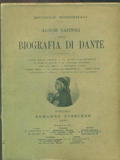 Alcuni capitoli della biografia di Dante - Michele Scherillo - copertina