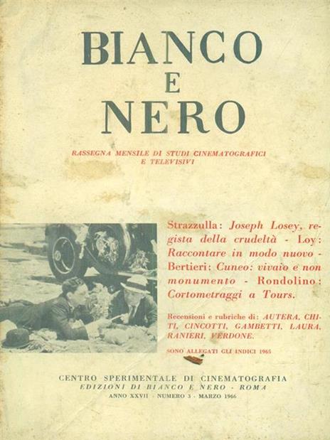 bianco e nero 3 / marzo 1966 - copertina
