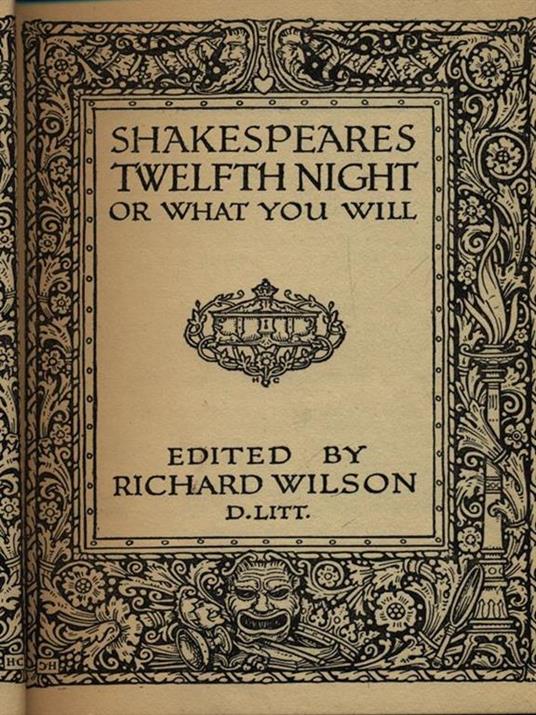 Shakespeares twelfth night or what you will - R. N. D. Wilson - copertina