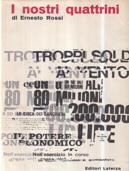 I nostri quattrini - Ernesto Rossi - copertina