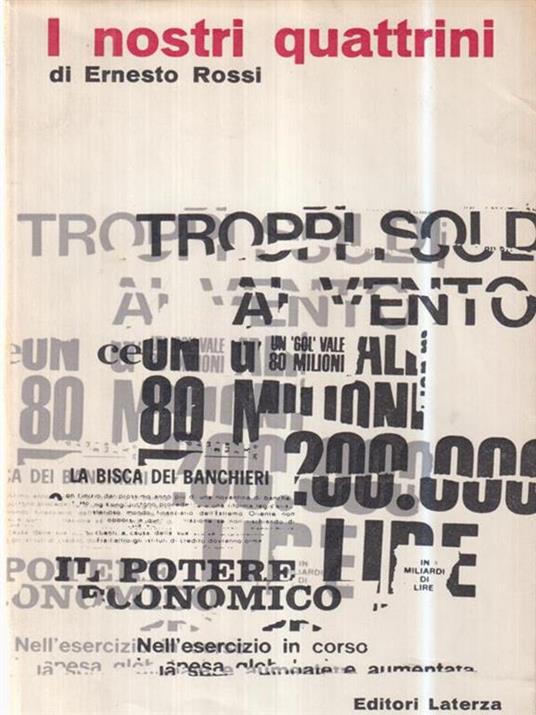 I nostri quattrini - Ernesto Rossi - copertina
