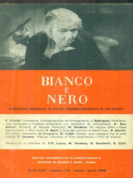 bianco e nero 3-4 / marzo-aprile 1968 - copertina