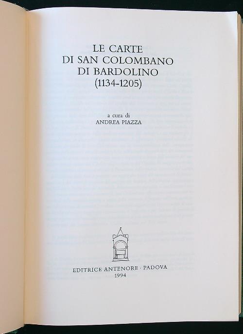 Le carte di San Colombano di Bardolino (1134-1205)