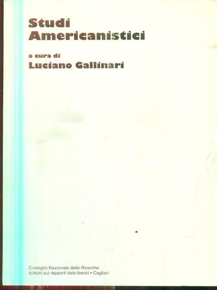 Studi americanistici - Luciano Gallinari - copertina