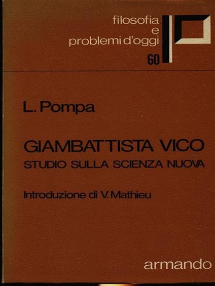 Giambattista Vico. Studio sulla scienza nuova - copertina
