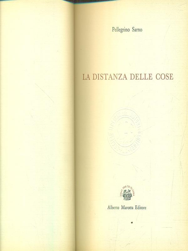 La distanza delle cose