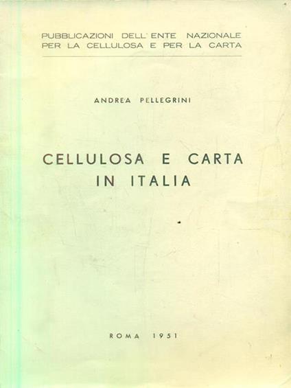 Cellulosa e carta in Italia - Andrea Pellegrini - copertina
