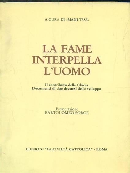 fame interpella l'uomo - copertina