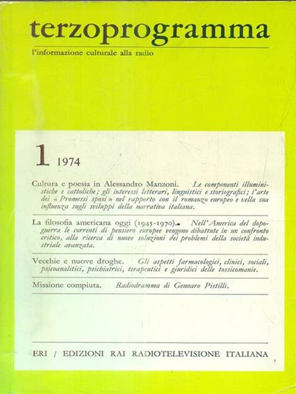 Terzo programma 1/1974 - copertina