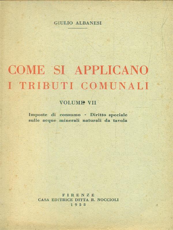 Come si applicano i tributi comunali vol VII