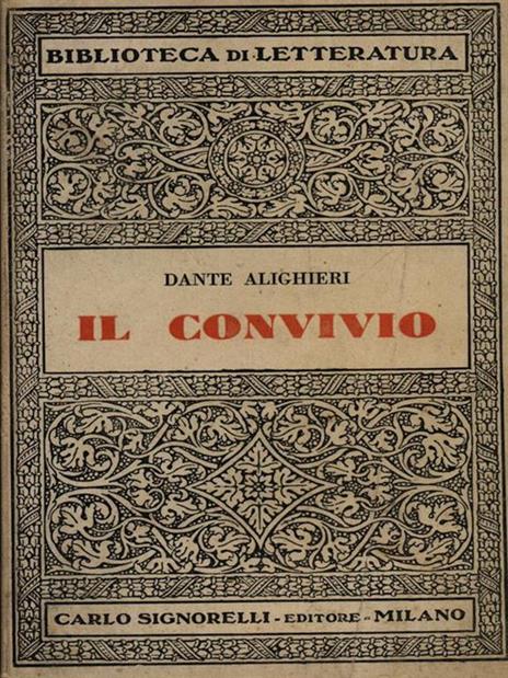 Il convivio - Dante Alighieri - copertina