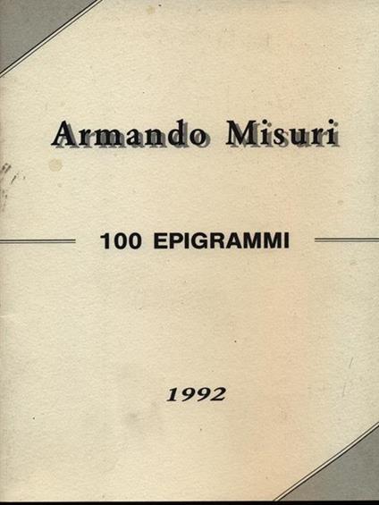 100 epigrammi - Armando Misuri - copertina