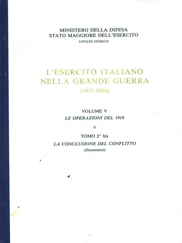 esercito italiano nella Grande Guerra (1915-1918). Volume V, Tomo 2 bis