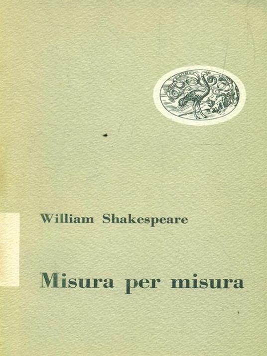 Misura per Misura - William Shakespeare - copertina