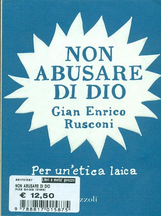 Non abusare di Dio - Gian Enrico Rusconi - copertina
