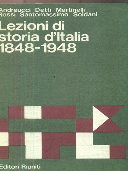 Lezioni di storia d'Italia 1848-1948 - copertina