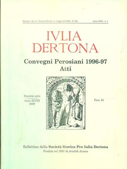 Iulia dertona- Seconda serie- n 81- Anno XLVIII- 2000 - copertina
