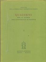 Quaderni per la storia dell'Università di Padova