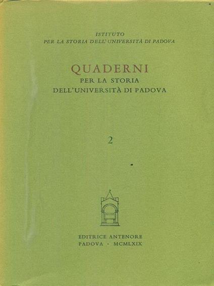 Quaderni per la storia dell'Università di Padova - copertina