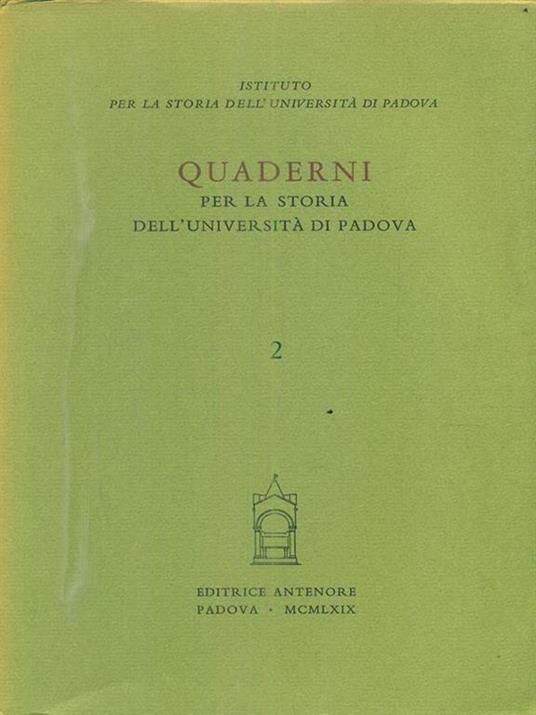 Quaderni per la storia dell'Università di Padova - copertina