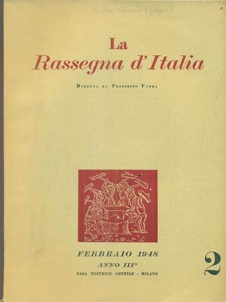 La rassegna d'Italia numero 2. febbraio 1948 - copertina