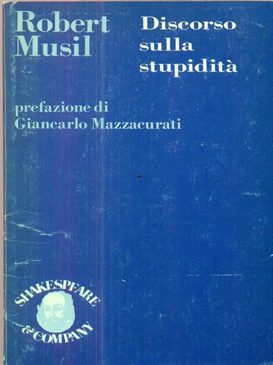 Discorso sulla stupidità - Robert Musil - copertina