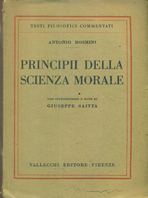 Principii della scienza morale