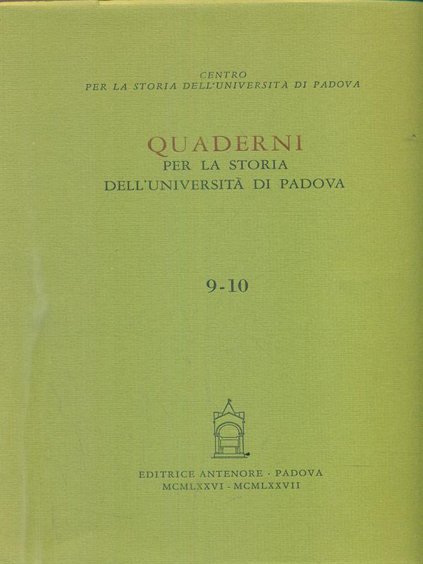 Quaderni per la storia dell'Università di Padova
