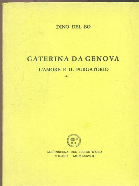 Caterina da Genova. L'amore e il purgatorio - Dino Del Bo - copertina