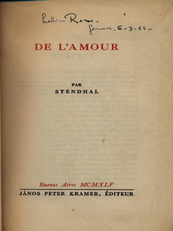 De l'amour